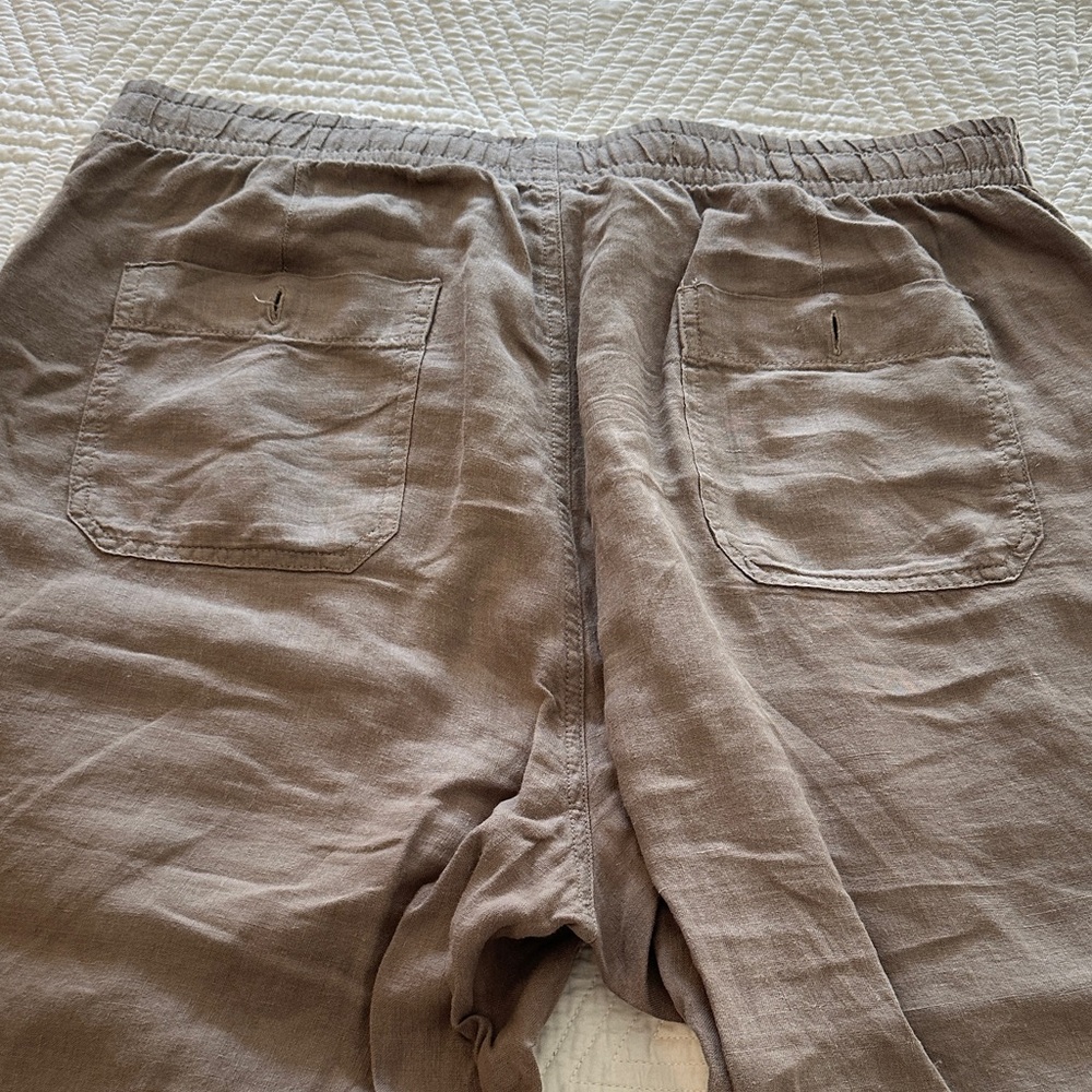 Todd Snyder Men's Taupe Linen Pants - Picture 5 of 5